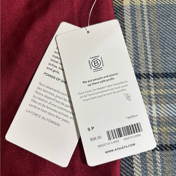 Athleta Elation Shine Tight Small Decadent Red NWT - Picture 7 of 11